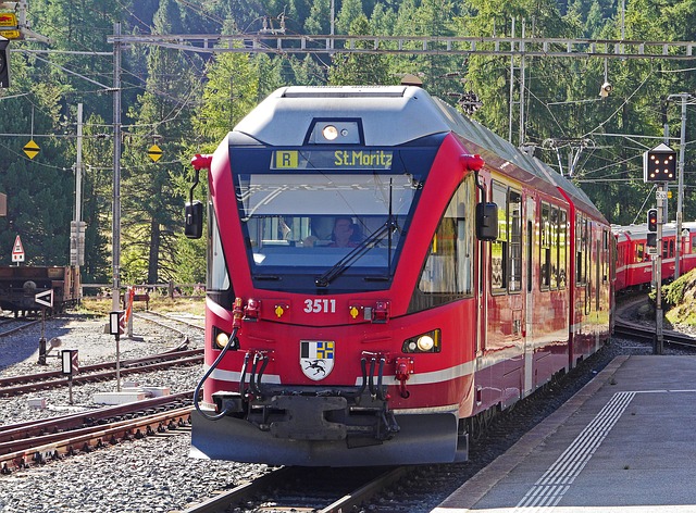 Bernina railway St Moritz